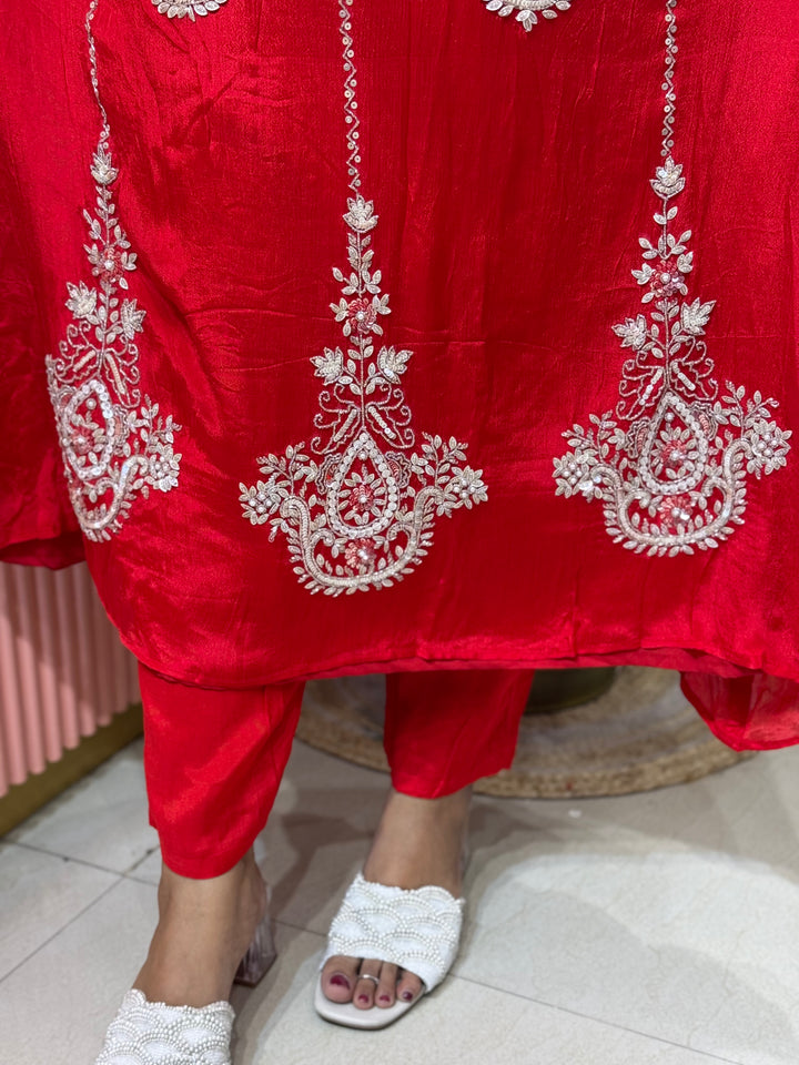 Pure Chinon Festive Collection | Full Handwork, Sequin &amp; Cut Dana | R177