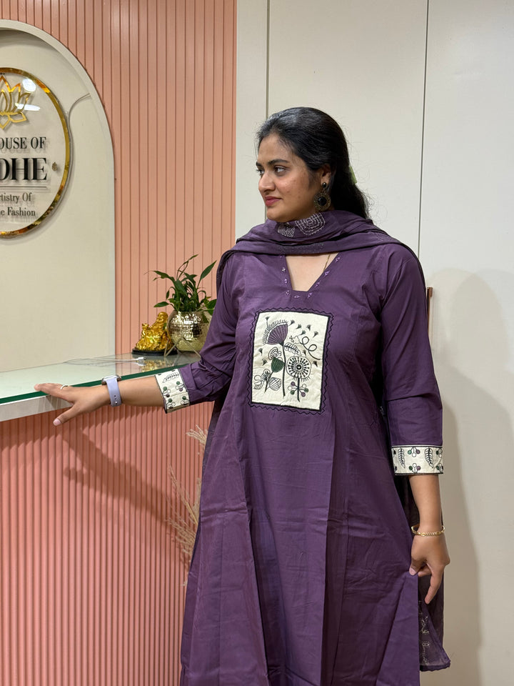 Cotton Beautiful Front &amp; Back Patchwork A-Line Collection | R220