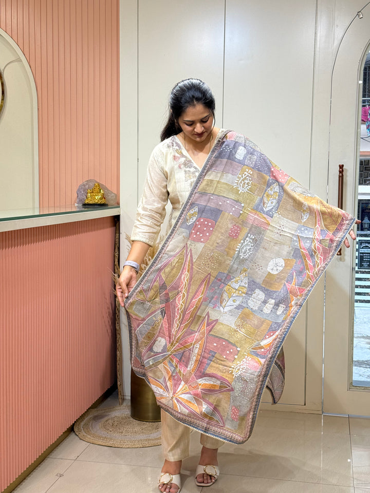Pure Jamdhani Designer 3 Pcs Set Collection (Cotton Lining)| R211