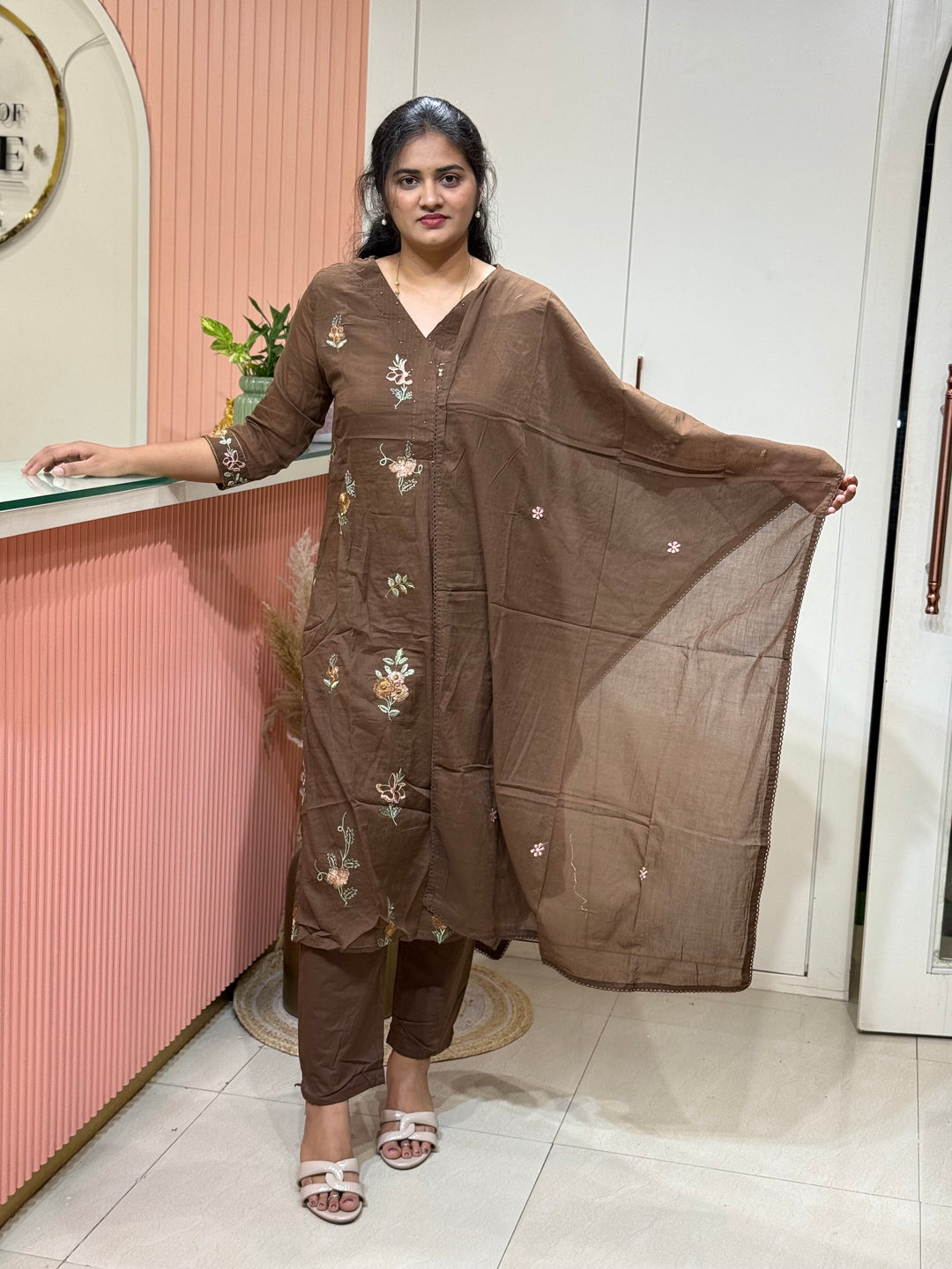 Mul Cotton Collection with Embroidery work (Cotton Lining)| R150