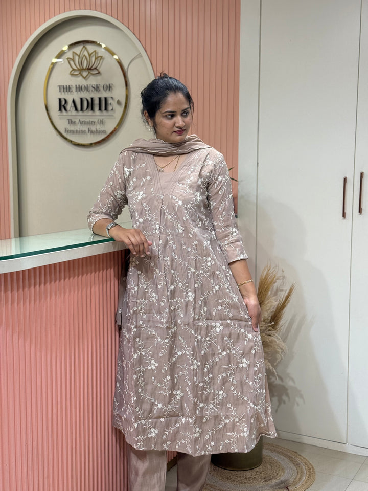 Mul Chanderi Collection with Embroidery work | R204