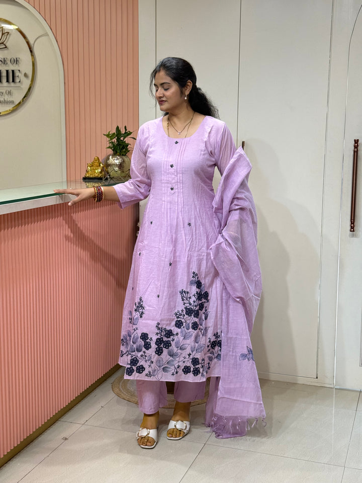Pure Banarasi Mul Chanderi Exclusive Designer Collection (Cotton Lining)| R218
