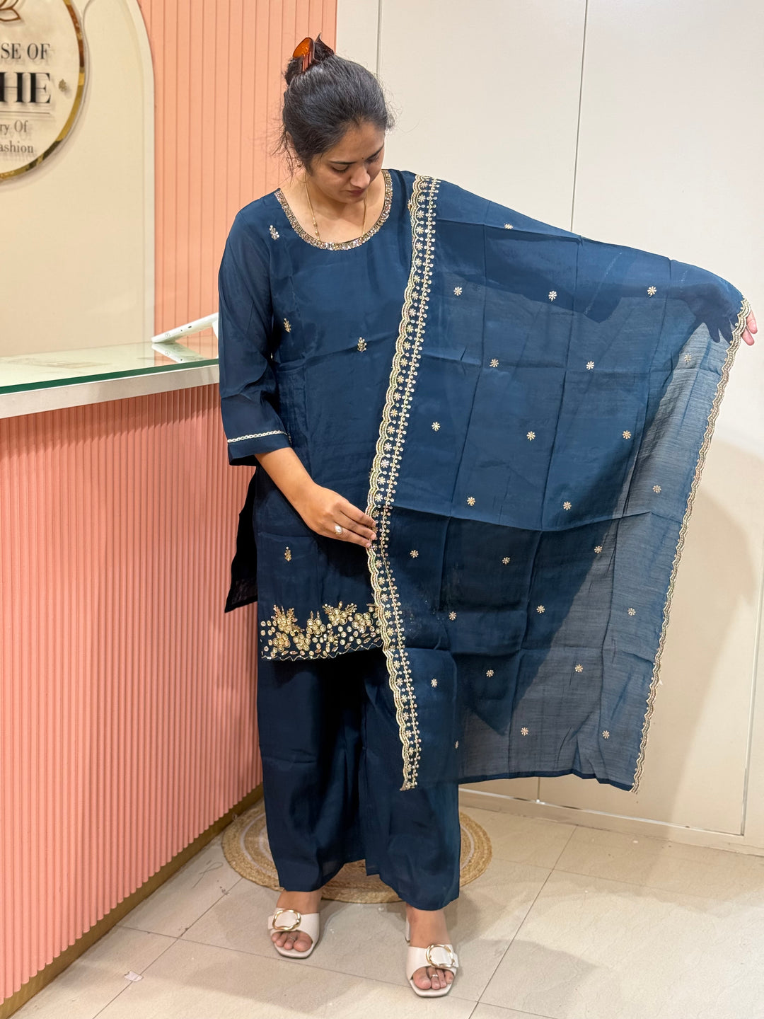 Mul Chanderi 3 Pcs Suit Collection |R138