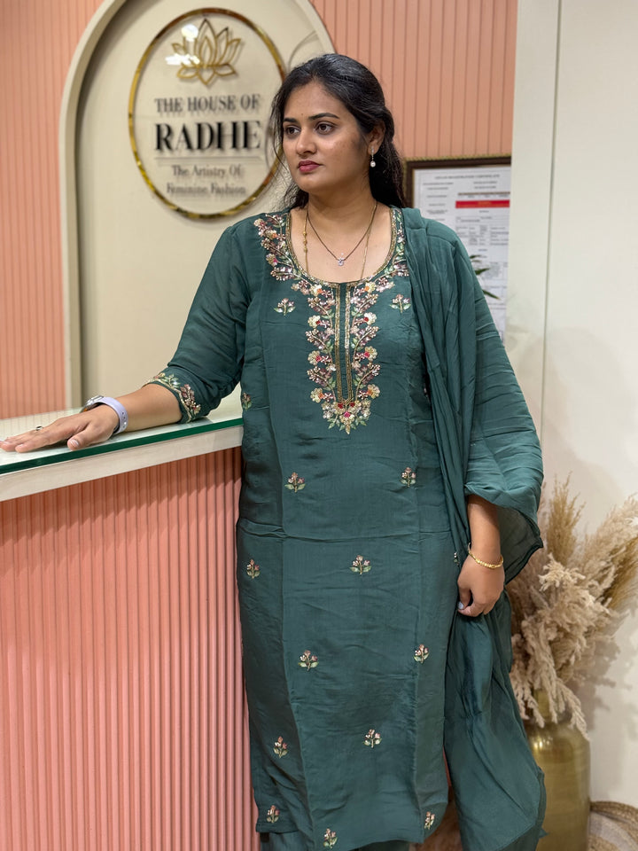 Pure Mul Chanderi Collection with Handwork ( Cotton Lining) | R216