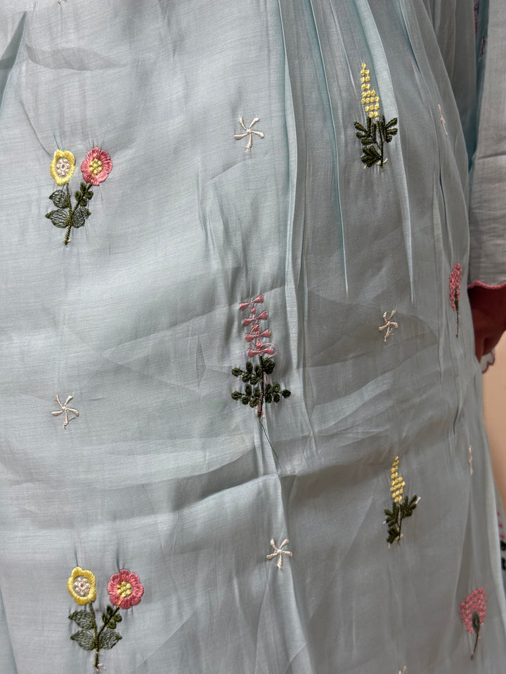 Mul Chanderi Collection With Embroidery Work | R179