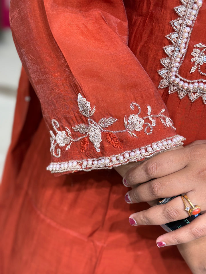 Pure Mul Chanderi Collection with Handwork ( Cotton Lining) | R229