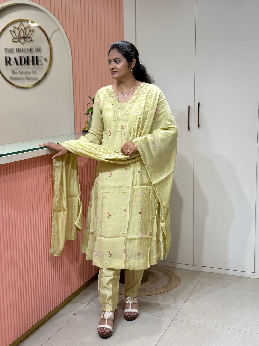 Mul Chanderi Collection with Embroidery work (Cotton Lining)| R204