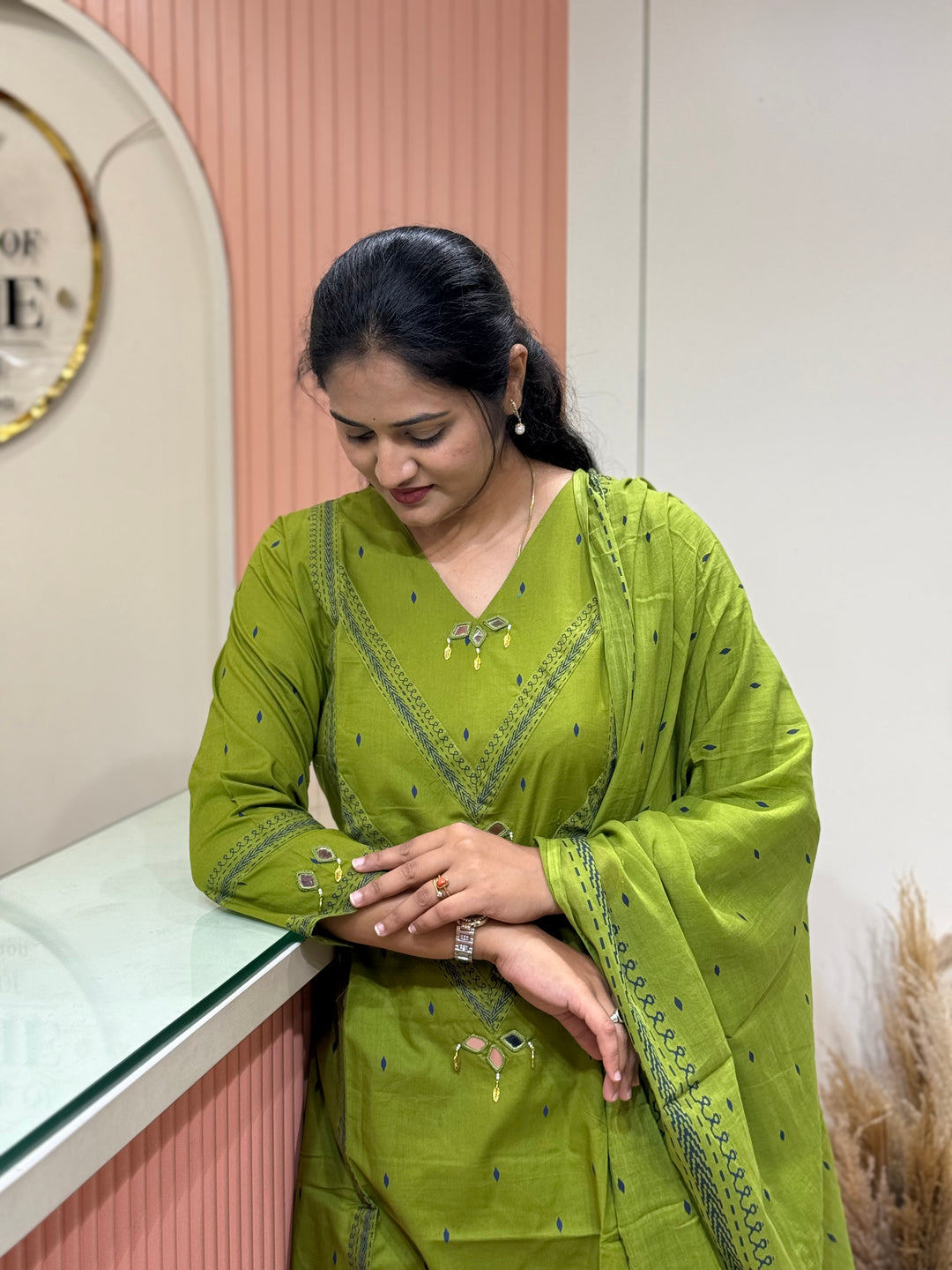 Cotton collection with Real Mirror work | R210