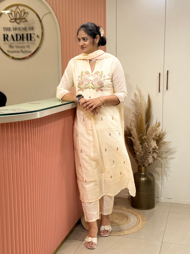 Pure Mul Cotton A-Line Collection With Embroidery Work| R168