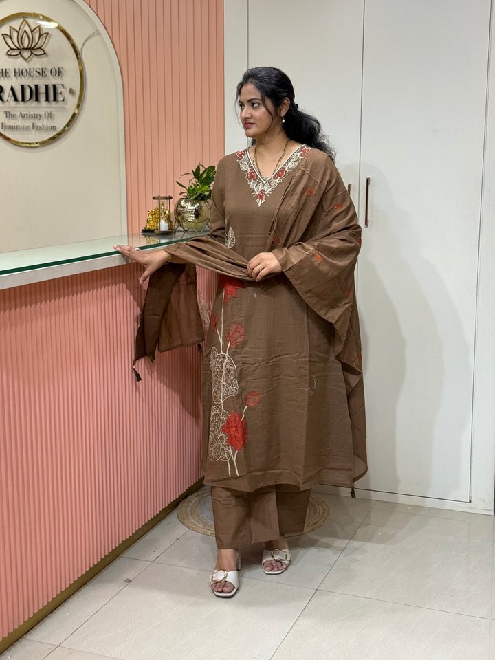 Mul Mul Cotton Collection with Beautiful Embroidery Work (Cotton Lining )| R181