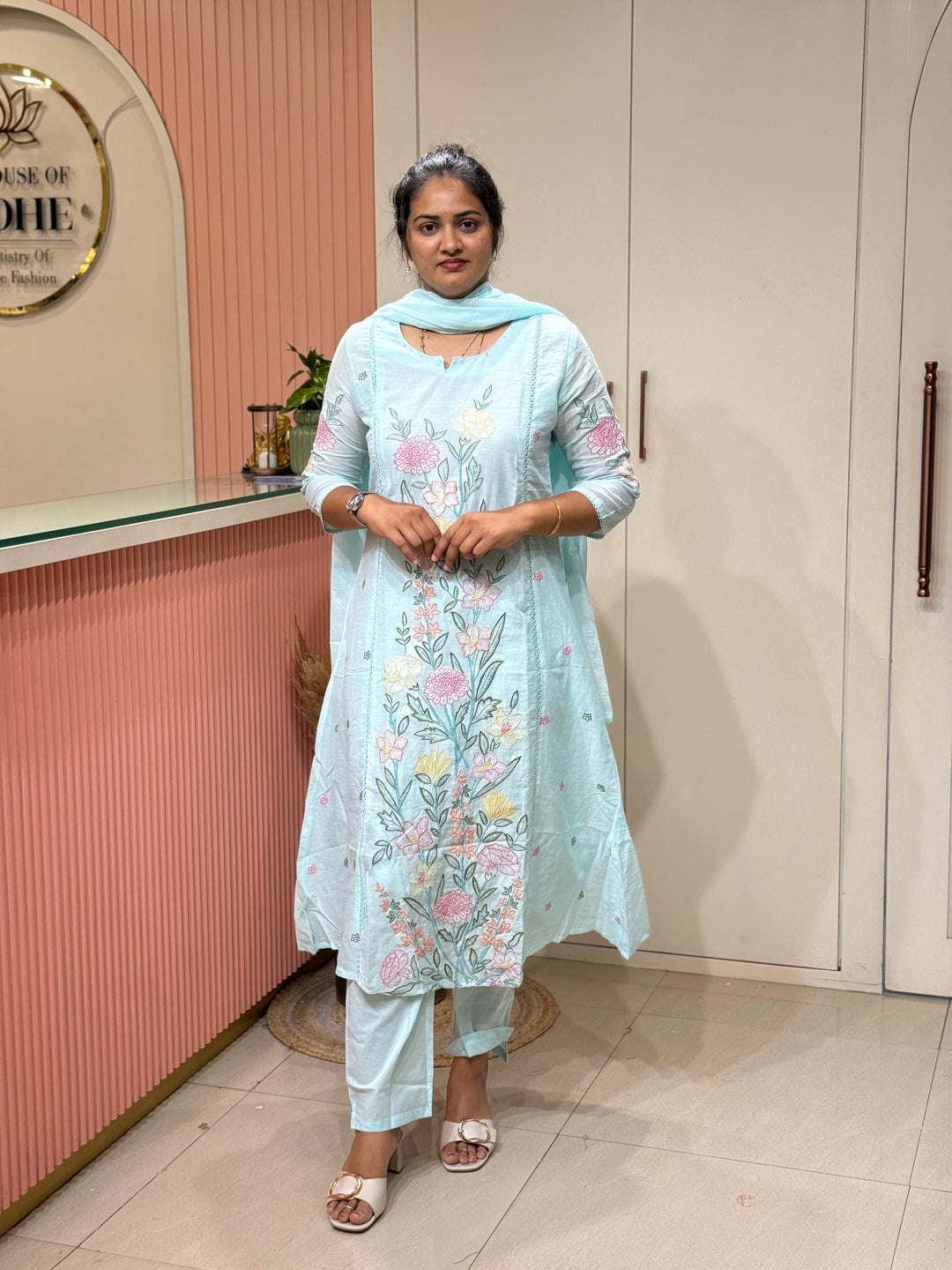 Mul Cotton Collection with Embroidery work (Cotton Lining)| R181