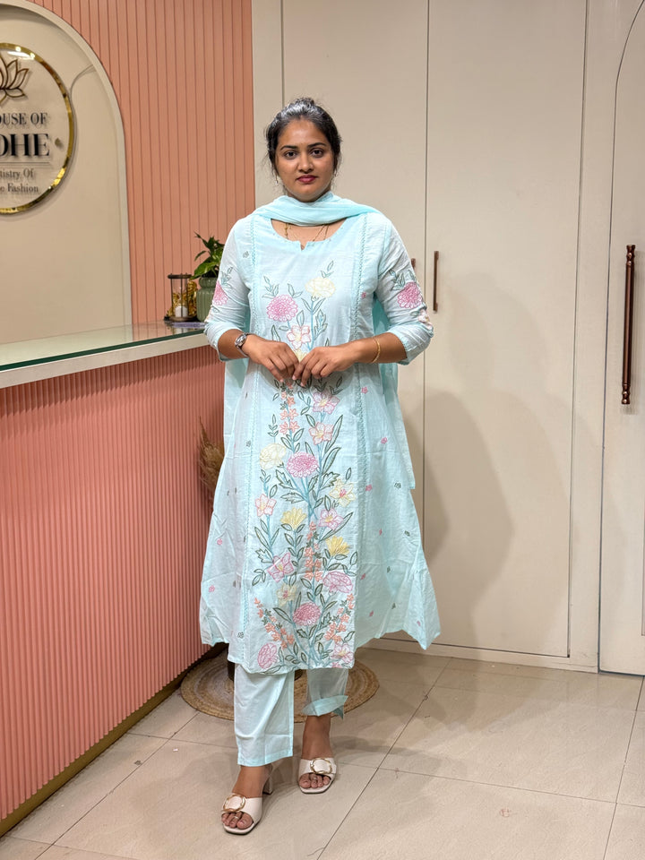 Mul Cotton Collection with Embroidery work (Cotton Lining)| R181