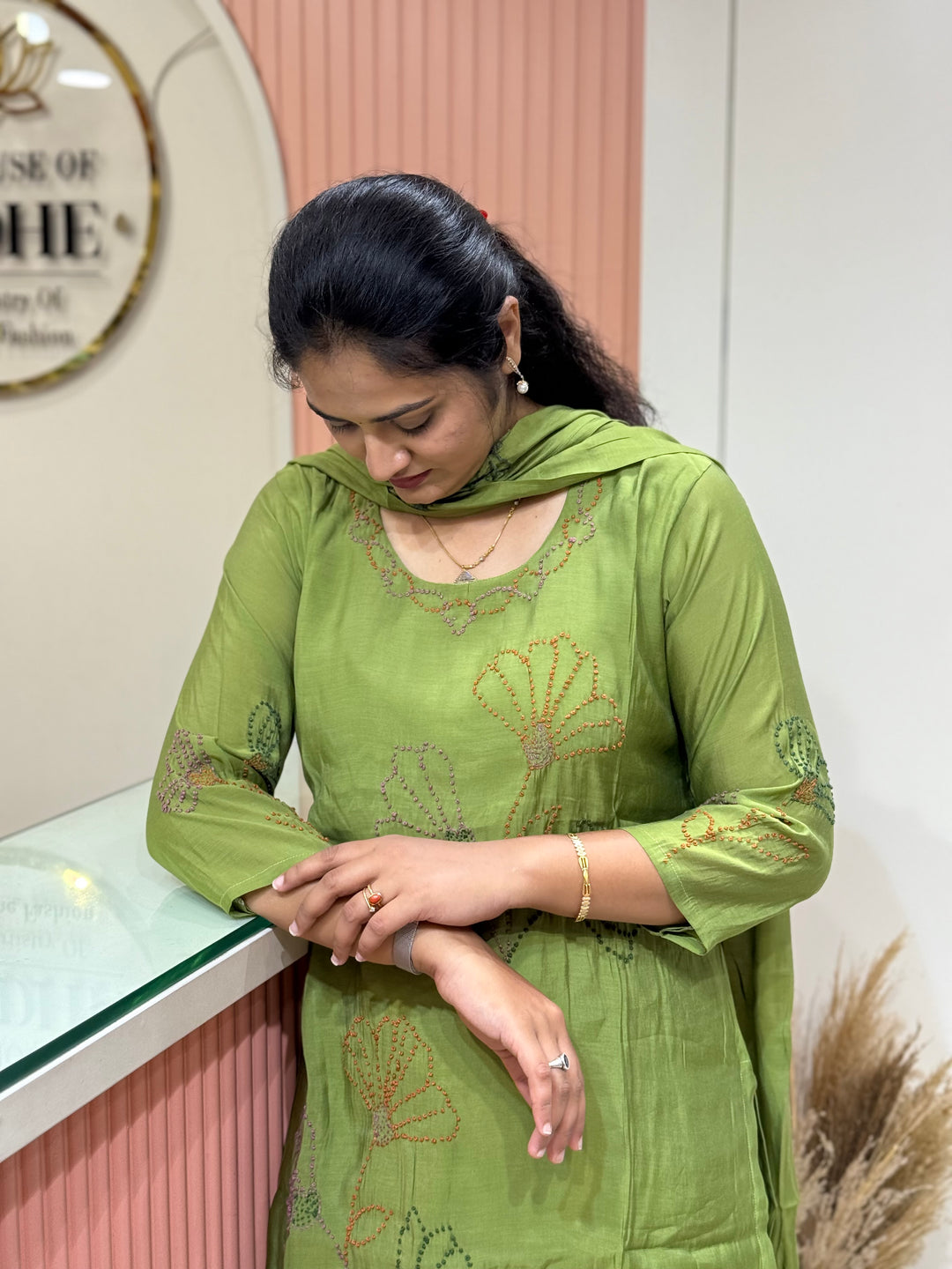 Mul Chanderi Collection with Floral Work | R226