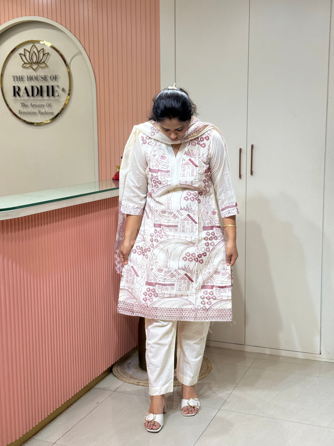 Linen Silk Collection with cotton Lining (Full Length Dupatta)| R181