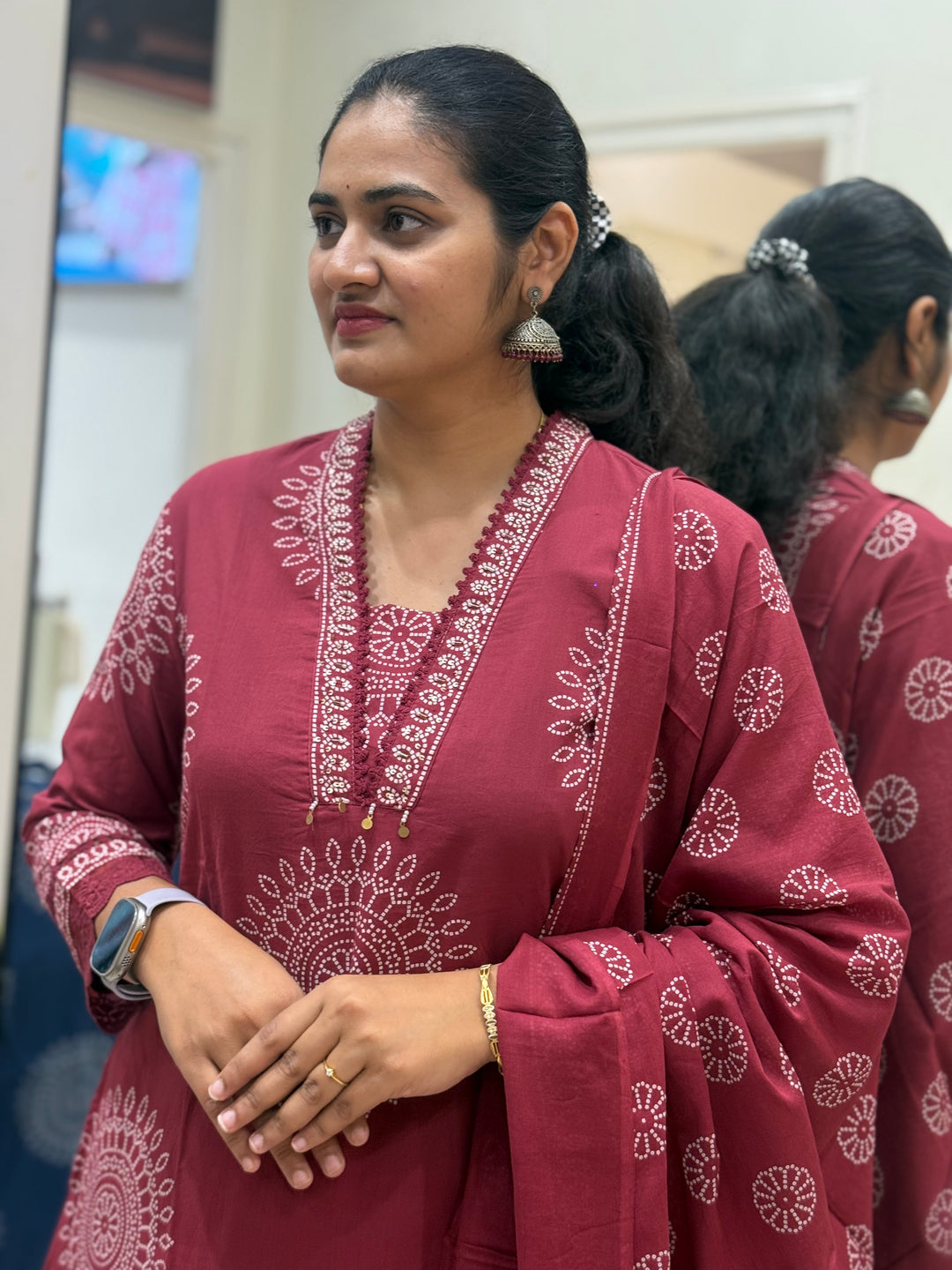 60-60 Cotton A-Line 3 Pc Kurta Set with Palazzo – RADHE97