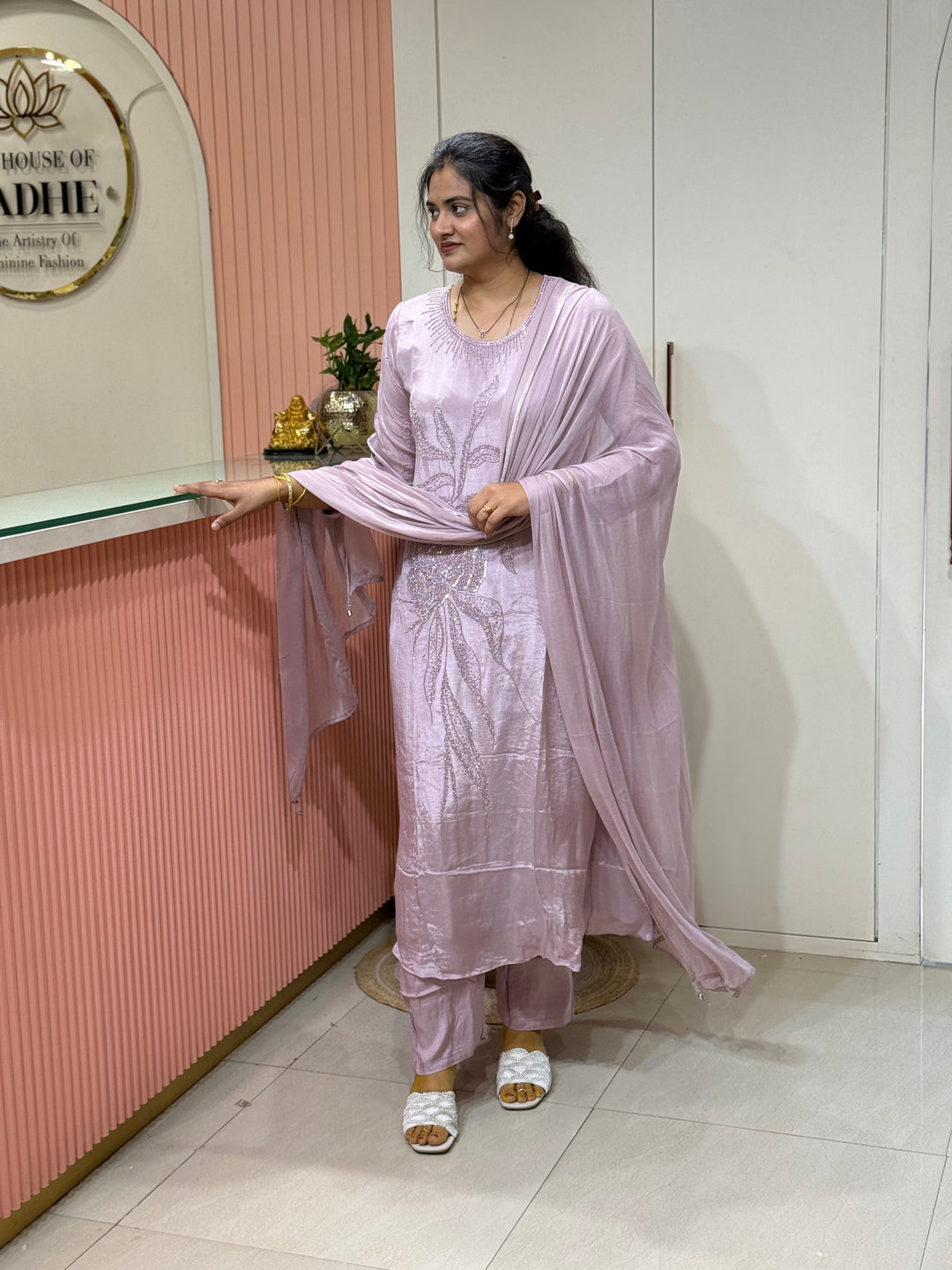 Pure Chinon Handwork Collection Party Wear | R177