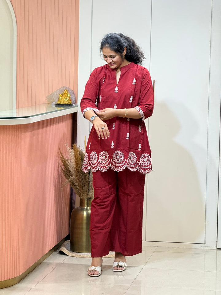 Co-Ord Set with Embroidery Work | R183