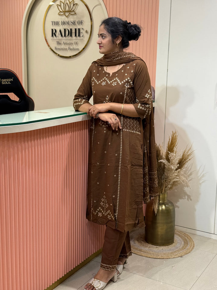 60-60 cotton 3 piece kurta set| R170