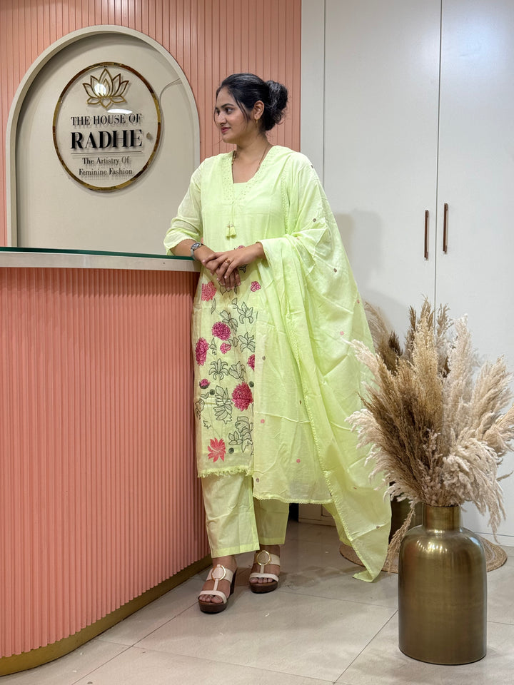 Premium Pure Mul Cotton Collection With Floral Embroidery | R190