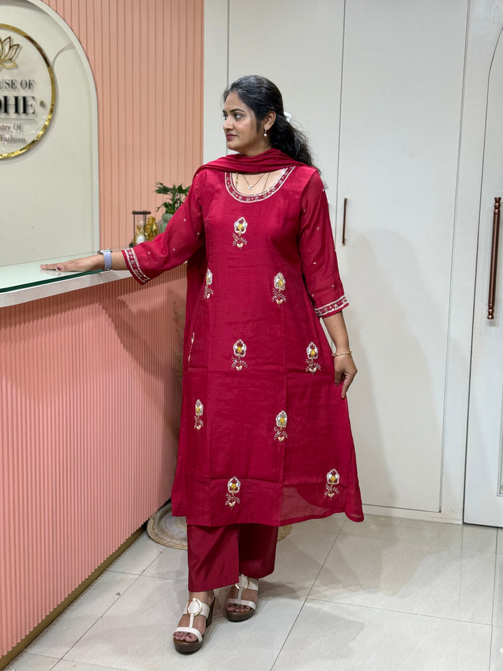 Mul Chanderi Collection with Cut Dana work | R206