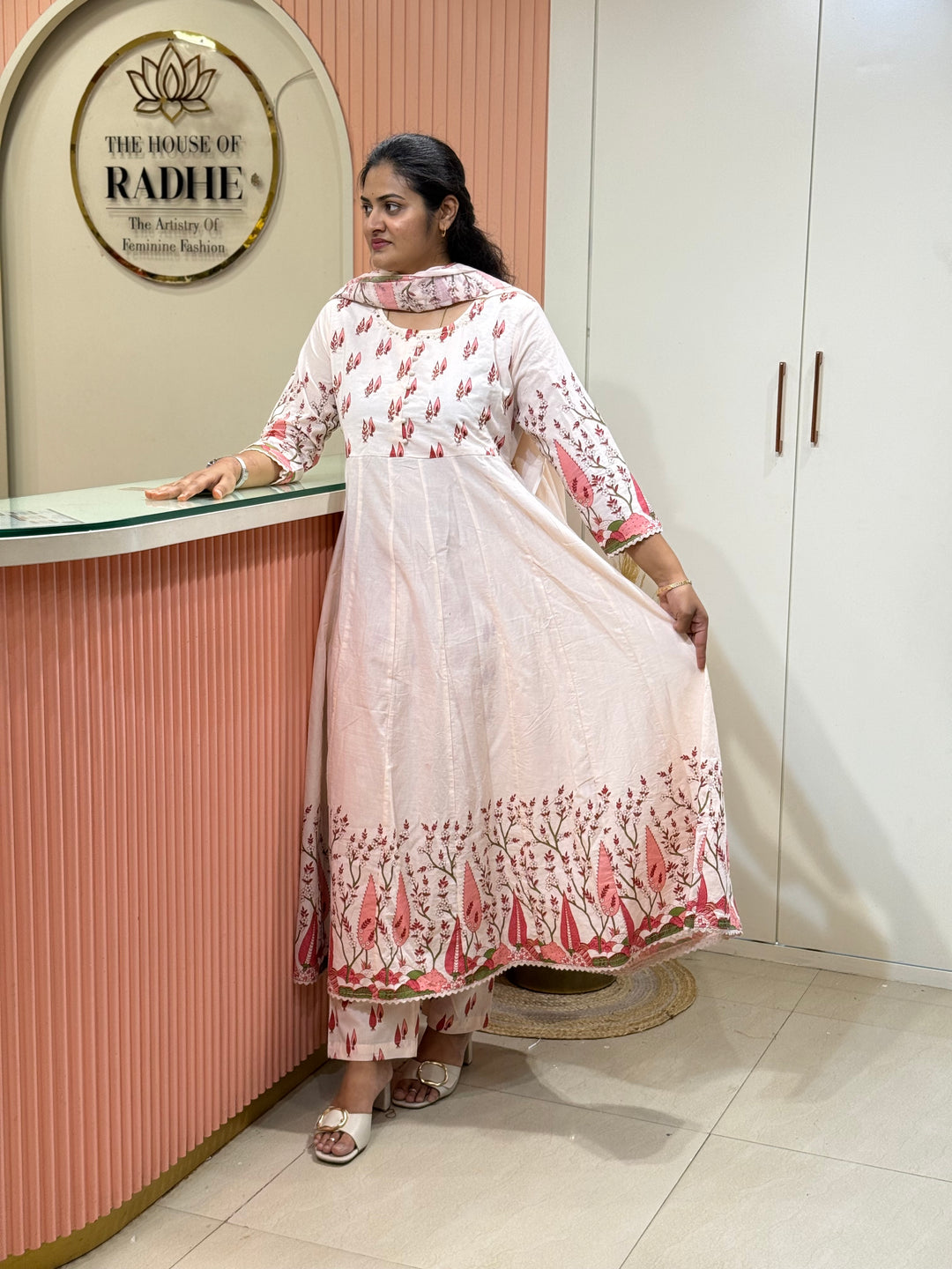 Pure Cotton Anarkali Style Collection with cotton Lining | R164