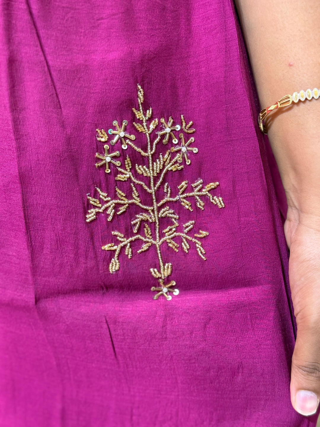 Coral Mul Chanderi with Cut Dana Work | R138