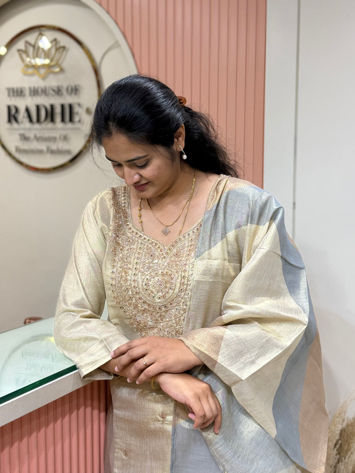 Pure Tissue Collection | Neck Handwork &amp; Beautiful Dupatta | R148