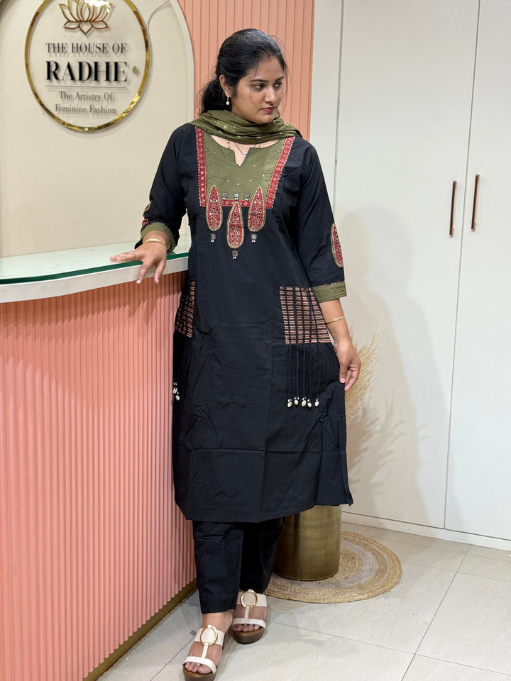 Cotton Collection with Patch Work (Print Dupatta) | R210