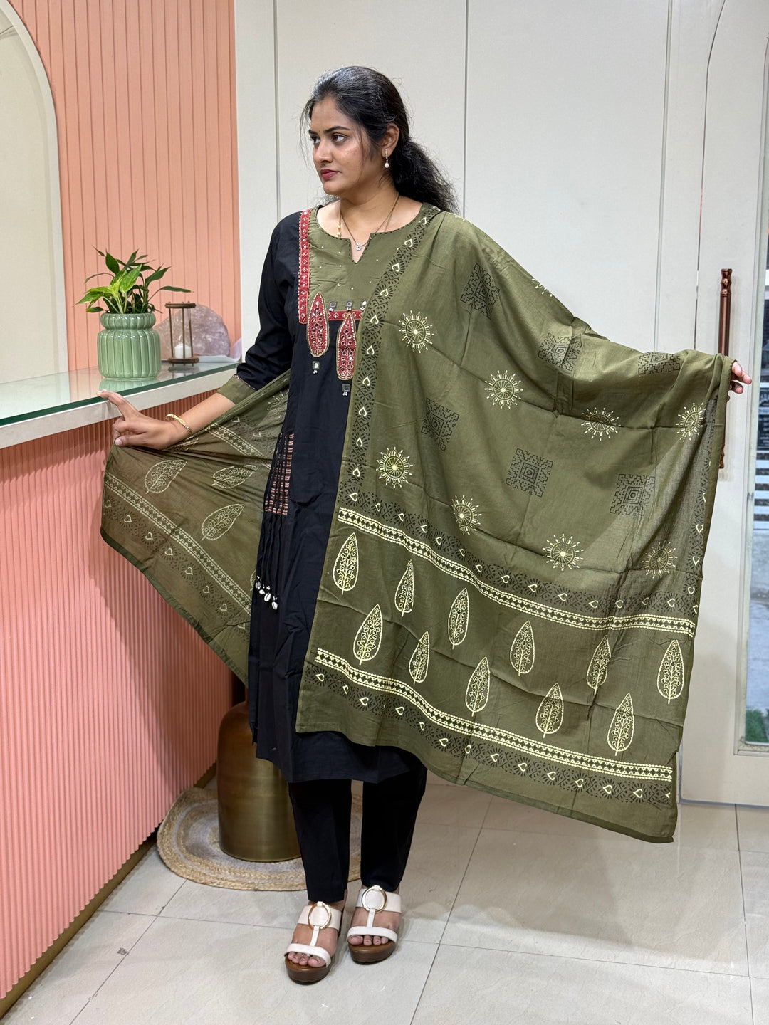 Cotton Collection with Patch Work (Print Dupatta) | R210