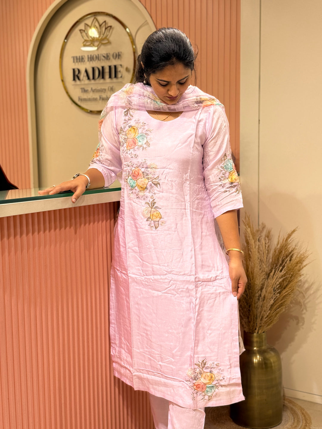 Dola Silk Collection with Floral Work | R219
