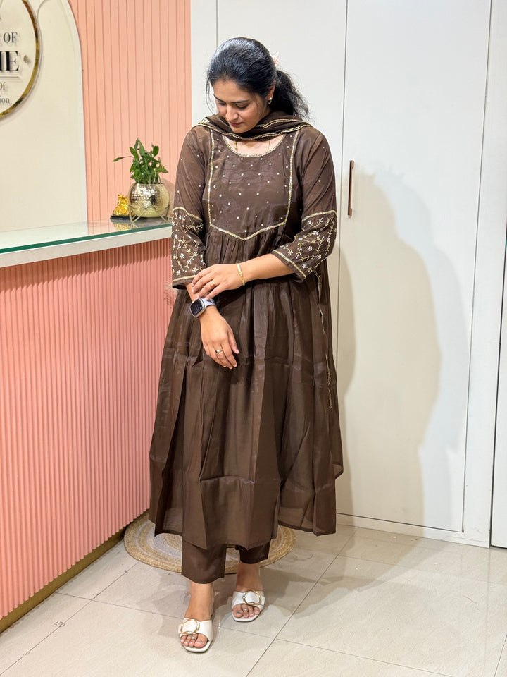 Mul Chanderi Semi Party Wear Collection | R205