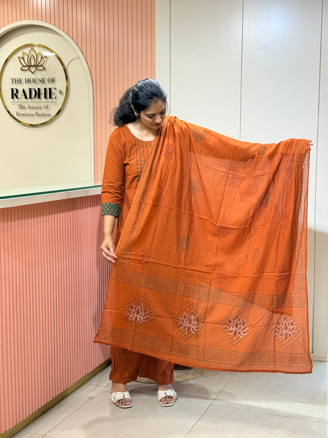 Khadi Cotton Collection with Hand Paint | R210