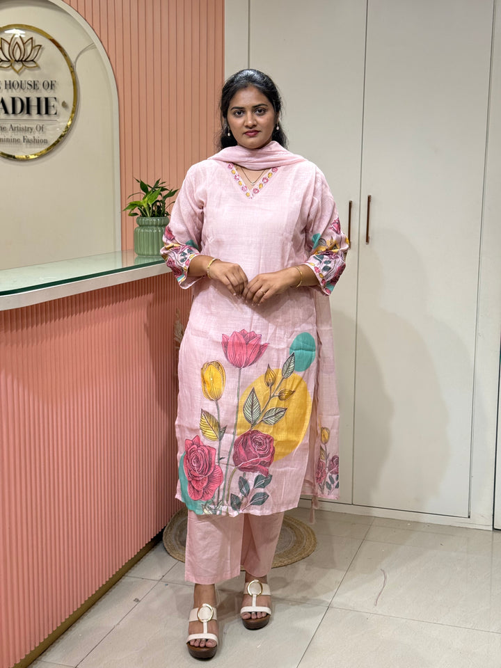 Linen Cotton 3 Pcs Set Collection with Cotton Lining | R146