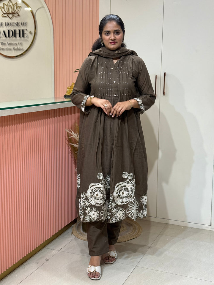 Pure Mul Cotton Collection with embroidery Work ( Cotton Lining) Extra Soft Fabric | R190