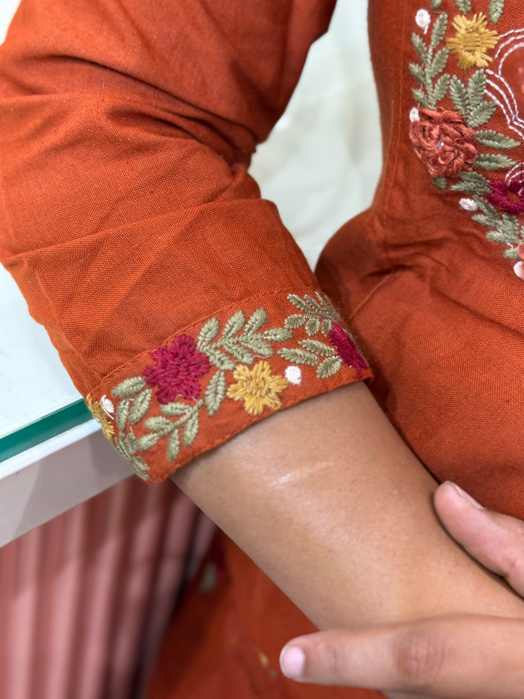 Khadi Cotton 3 Pcs Set Collection | Embroidery and Real Mirror Work | R145