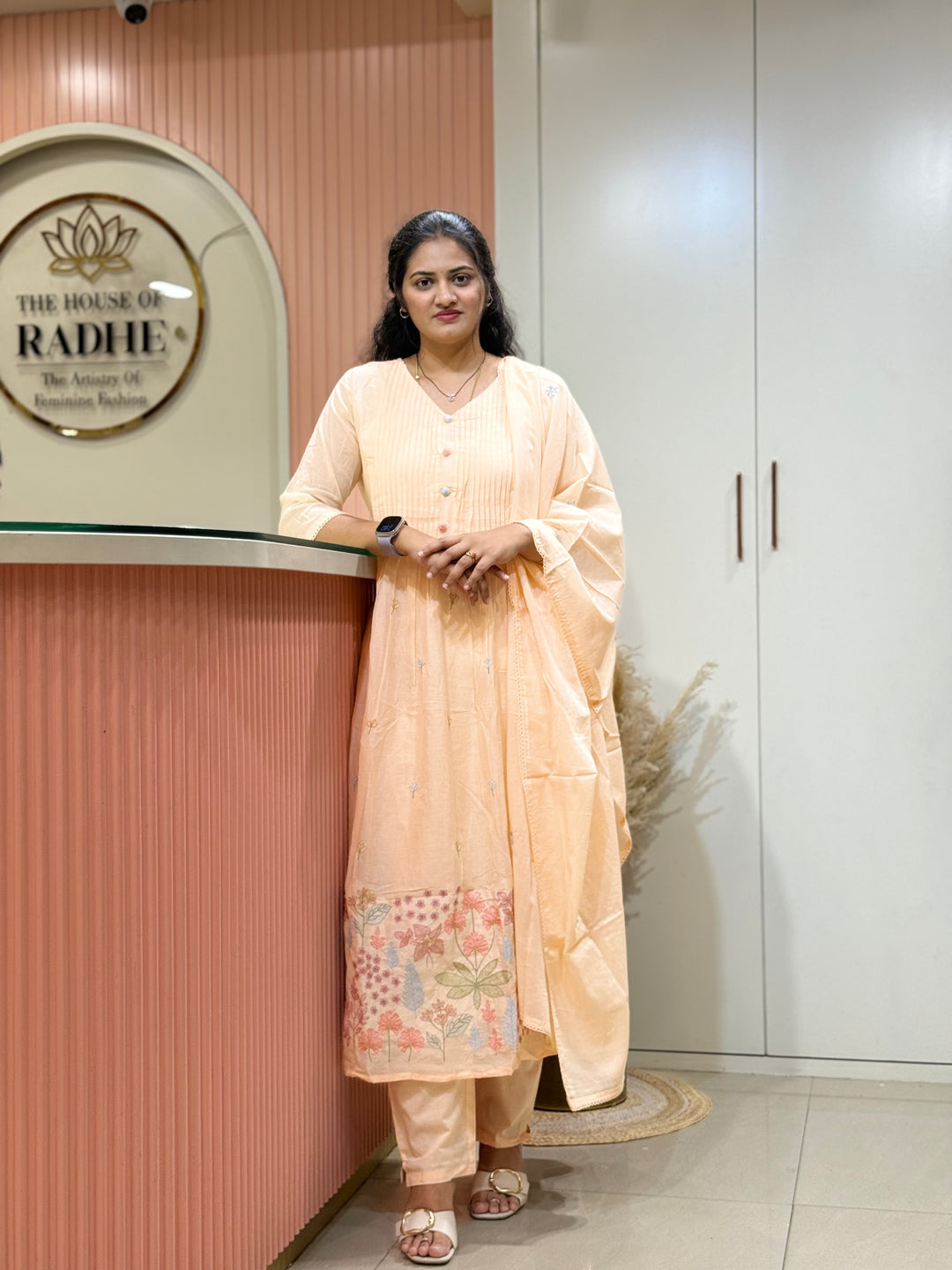 Pure Mul Cotton with Embroidery work(Cotton Lining) | R168