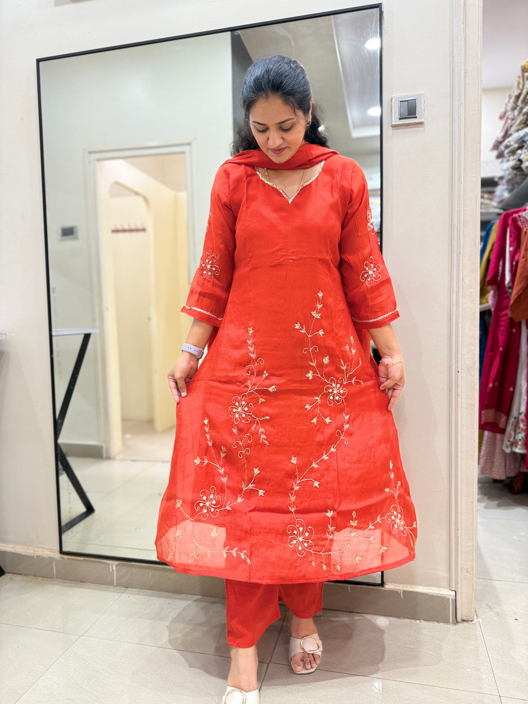 Mul Chanderi Beautiful Collection | R205