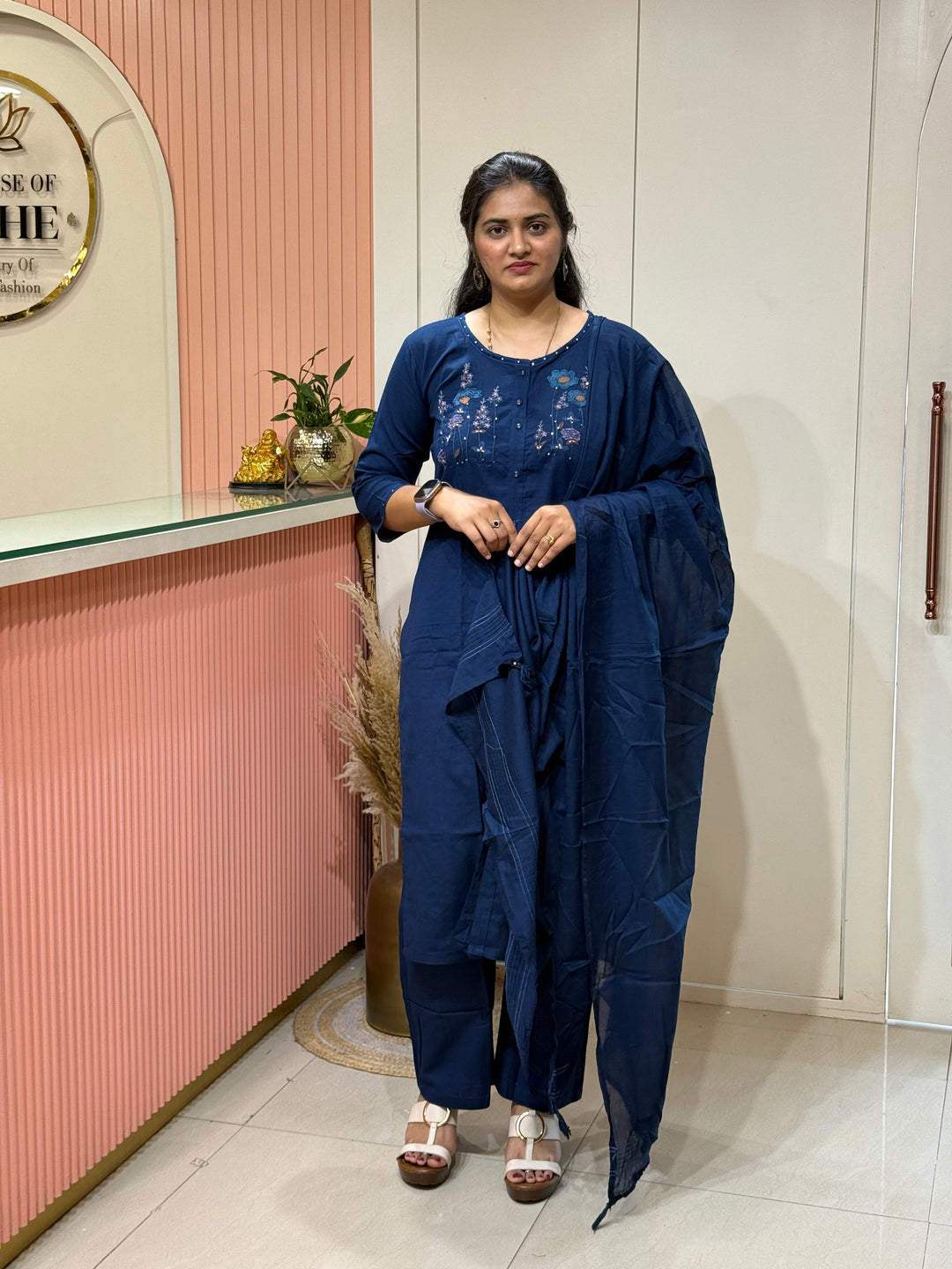 Khadi Cotton Collection with Embroidery Work | R220
