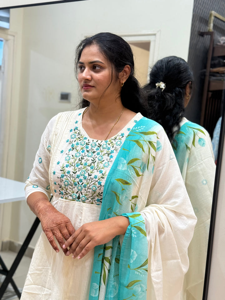 Premium Mul Cotton Anarkali Style Collection with cotton Lining | R164