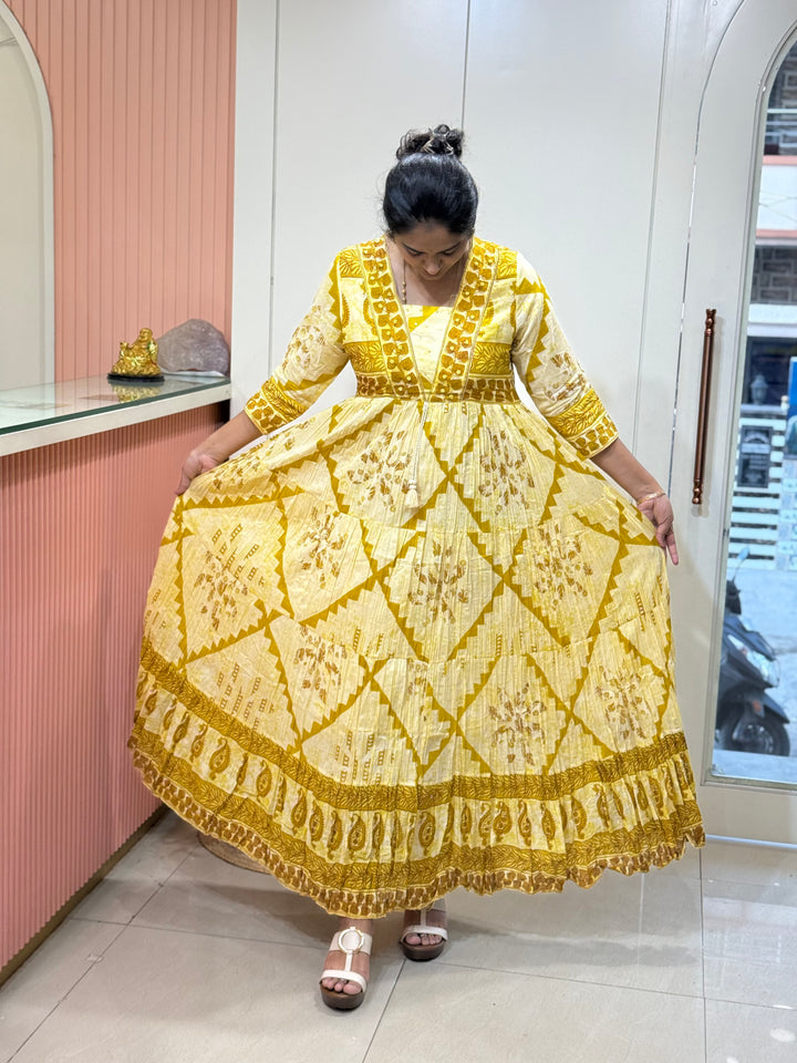Mul Cotton with Cotton Lining Gown Collection  | R144