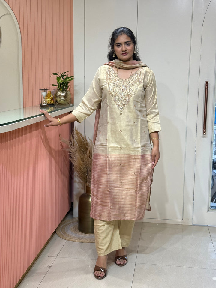 Pure Tissue Collection | Neck Handwork &amp; Beautiful Dupatta | R148