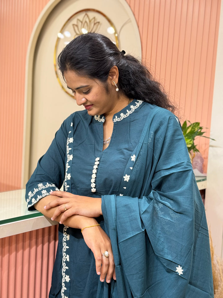 Cotton 3Pcs Set Collection with Embroidery work | R220