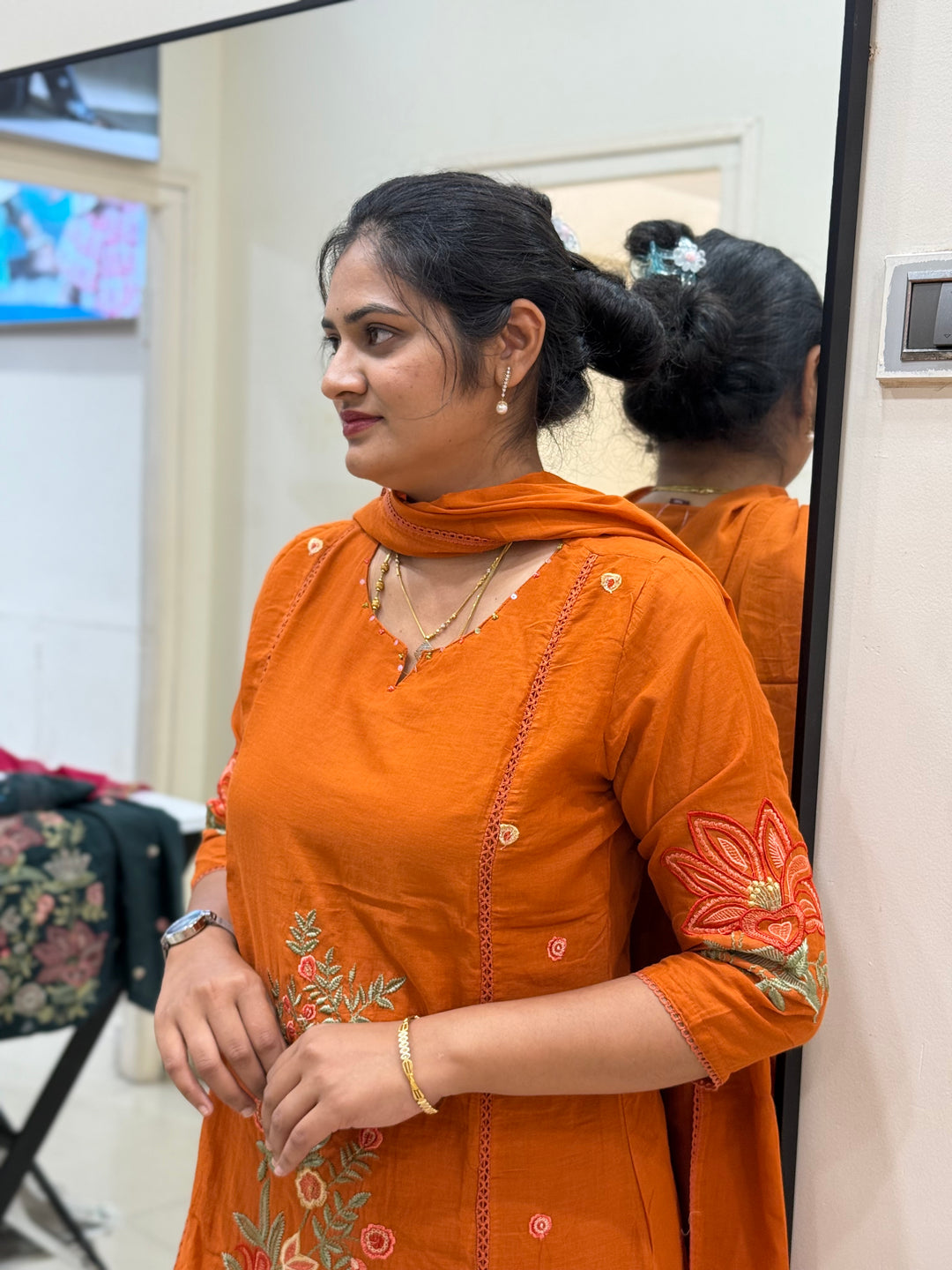 Mul Cotton Collection with Embroidery work (Cotton Lining)| R181