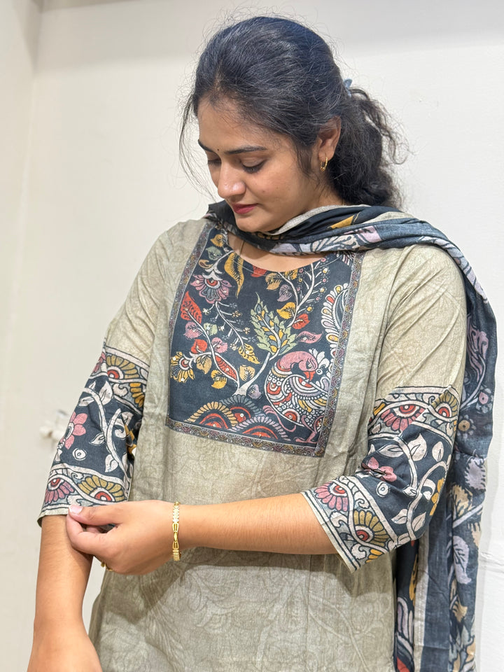 60-60 Cotton Printed 3 Pc Kurta Sets – Premium Soft Collection | R163