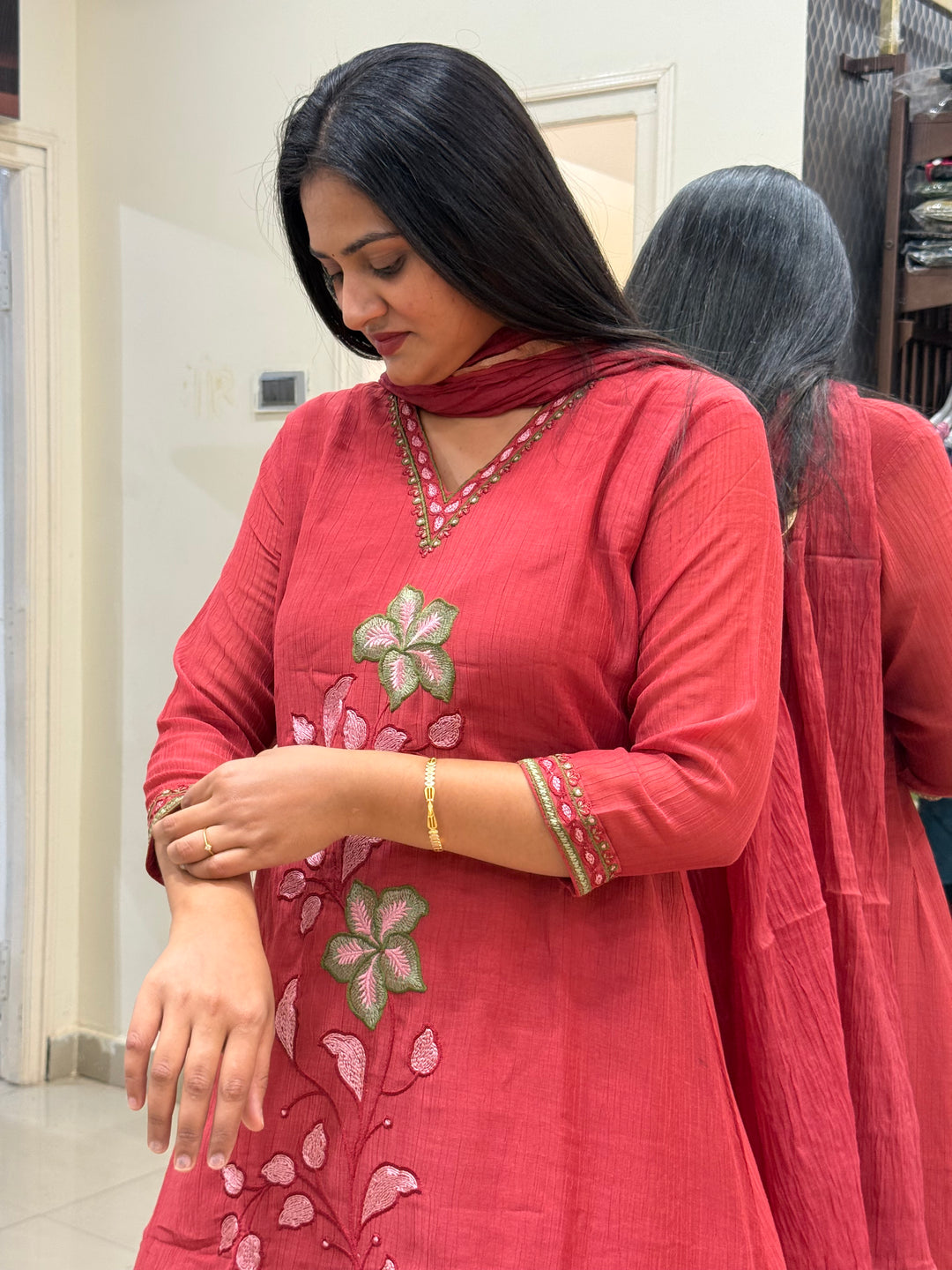 Crush Mul Chanderi Collection With Zari Border Dupatta | R207