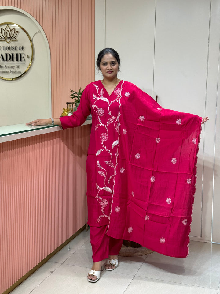 Mul Chanderi Budget-Friendly 3 pcs Set Collection | R222