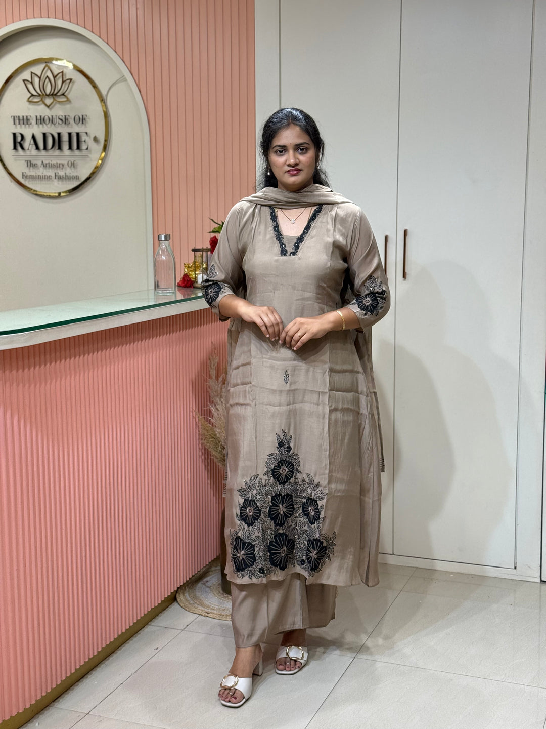 Pure Mul Chanderi Collection with embroidery Work(cotton Lining) | R229