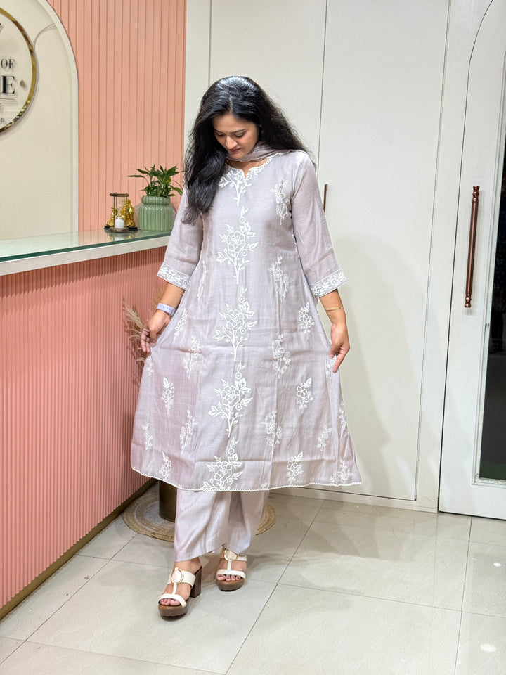 Mul Chanderi Collection with Embroidery work  | R208
