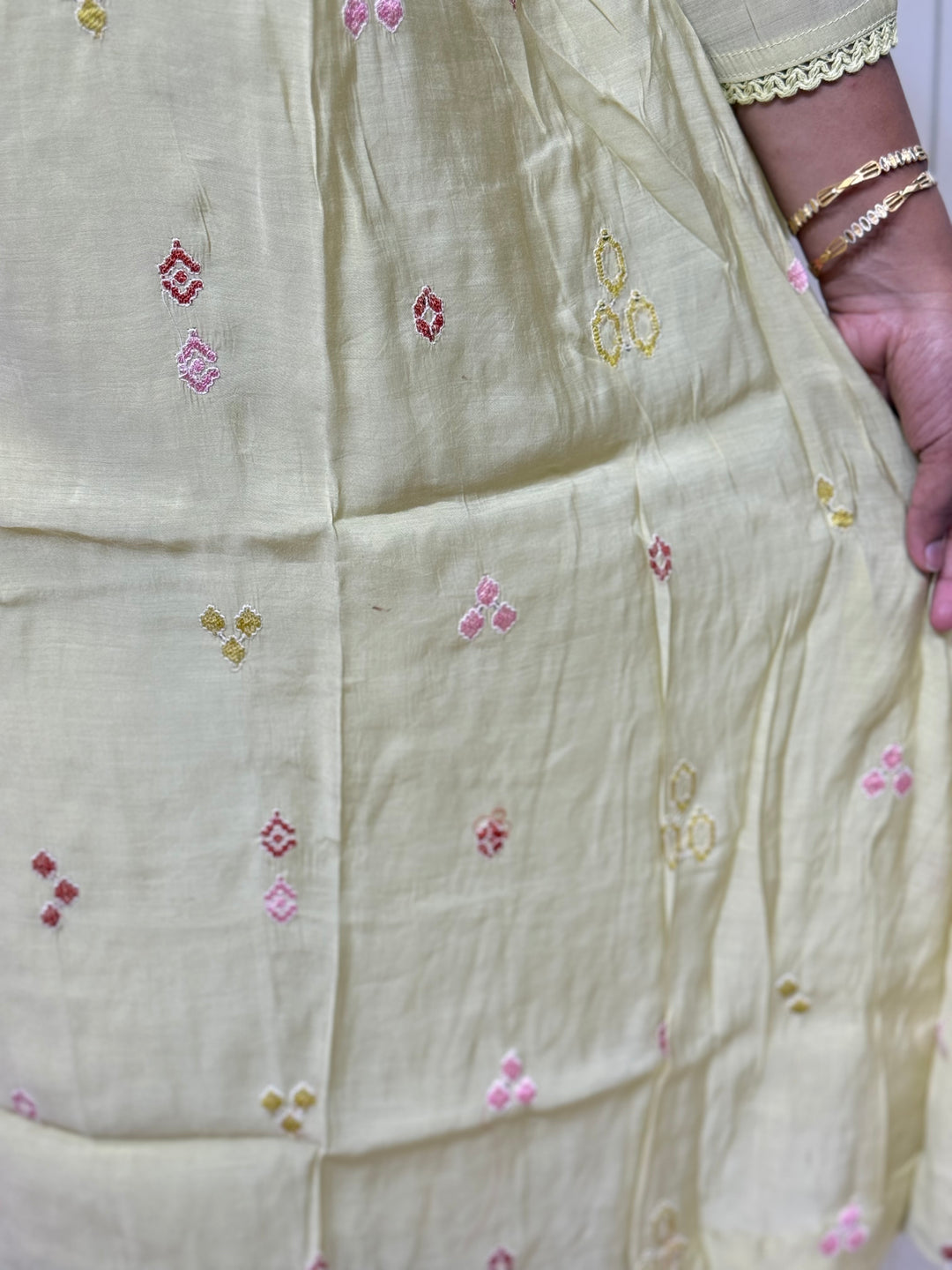 Mul Chanderi Collection with Embroidery work (Cotton Lining)| R204