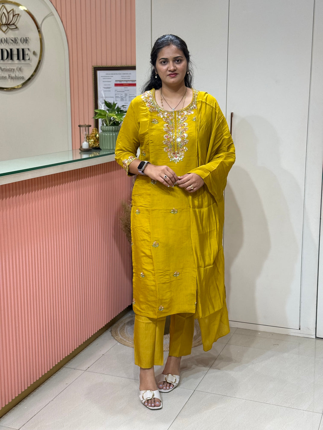 Pure Mul Chanderi Collection with Handwork ( Cotton Lining) | R216